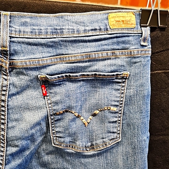 Levi's 512 perfectly slimming boot cut jeans w/ studded pockets vintage - Picture 5 of 12